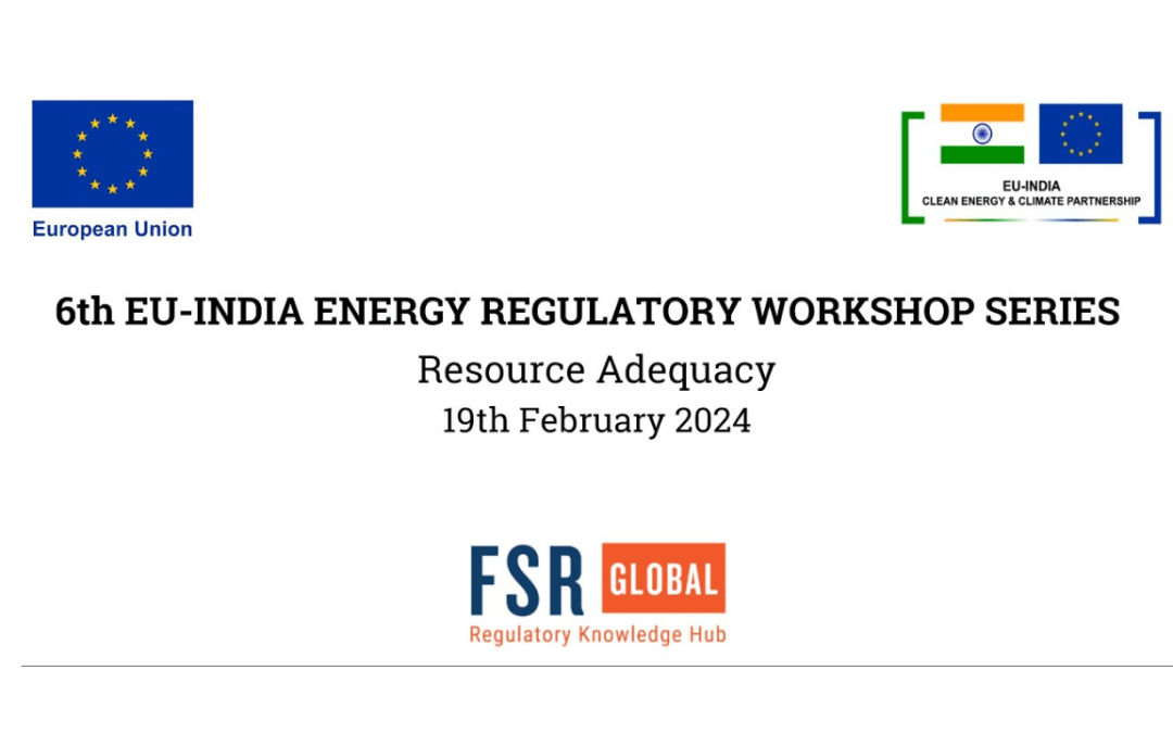 EU India regulatory workshop series | Resource Adequacy